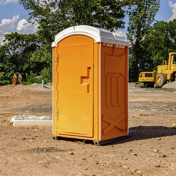 can i customize the exterior of the porta potties with my event logo or branding in New Albany